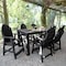 Highwood Usa Hamilton 7pc Rectangular Counter Height Outdoor Patio Furniture Dining Set 72 x 42 AD-ST7HM2CO4BA-BKE - alternate 3